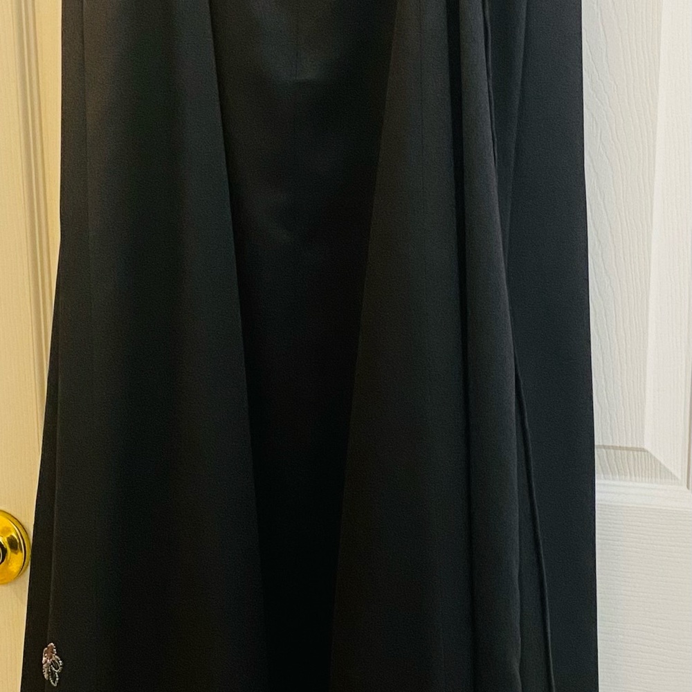 Navy blue gown with strap